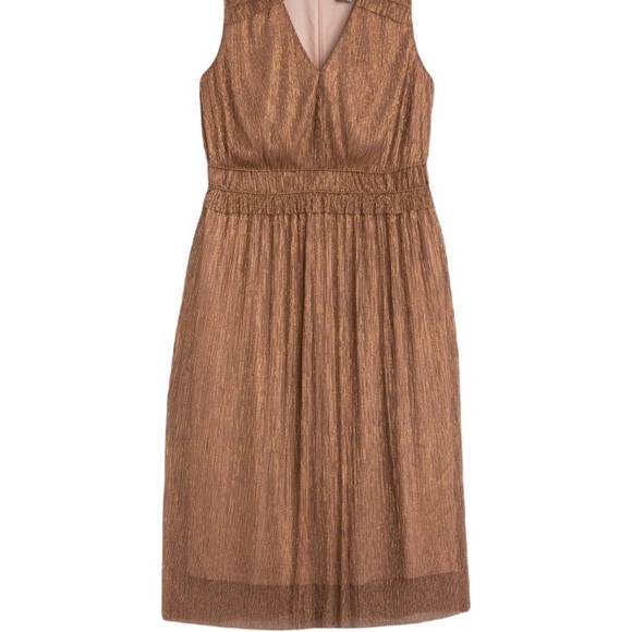 TAYLOR DRESSES Crinkle Metallic Chiffon Dress - Picture 8 of 10